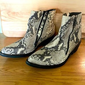Free People Snake print boots